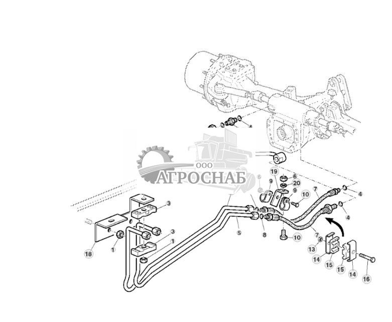МАСЛОПРОВОДЫ РУЛЕВОГО УПРАВЛЕНИЯ С MFWD (МОСТ MFWD 745) - ST209092 116.jpg